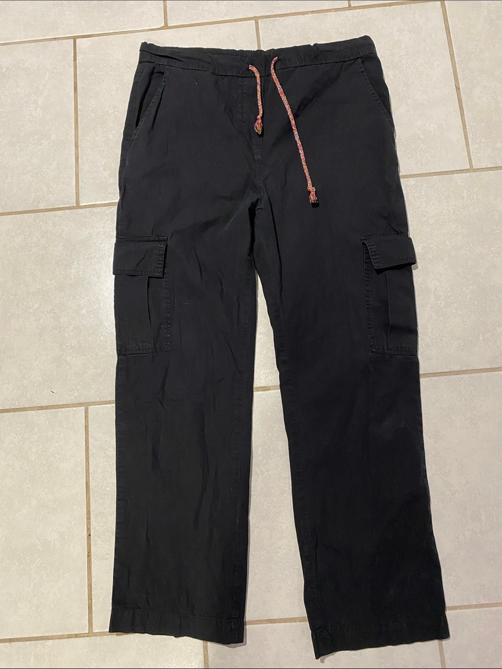 Lucy & Yak Black Womens xxSmall Cargo Pants with Drawstring